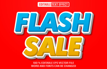 Flash Sale editable text effect 3d style template