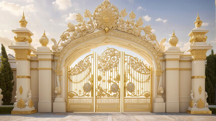 Fototapeta premium Exquisite Wedding Floral Gate Decoration