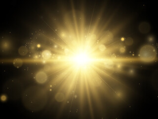 Bright beautiful star.Vector illustration of a light effect on a transparent background.	

