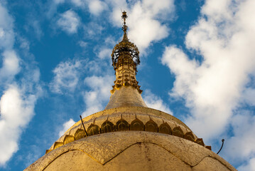 Fototapeta na wymiar Golden dome of Bupaya pagoda, Bagan, Mandalay Region, Myanmar, Asia