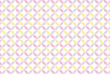 かわいい　カラフルな和柄　七宝繋ぎの背景