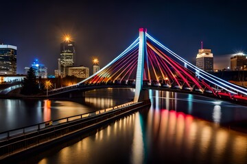 tower bridge at night - obrazy, fototapety, plakaty
