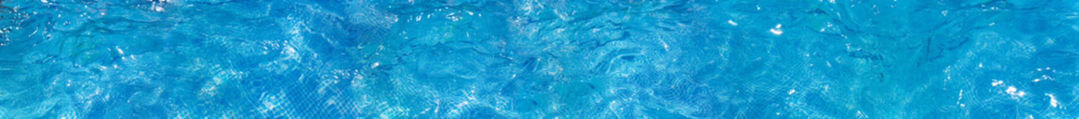 pool water ripples with sunlight glittery reflections, banner