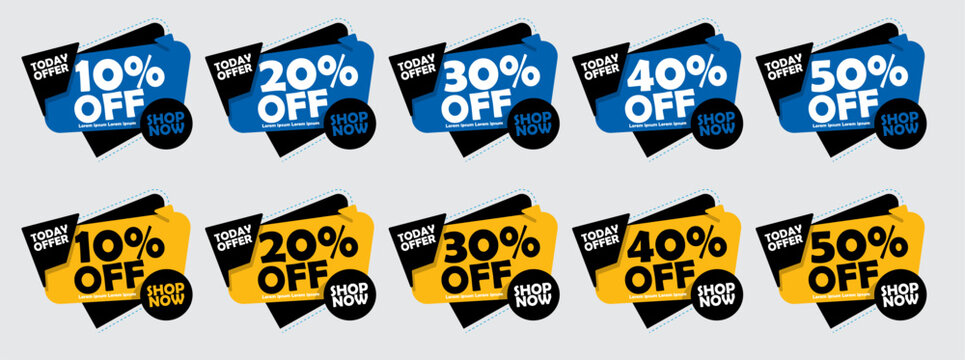Sale Tag Design, Promotion, Discount tag, Vector, 50% off,