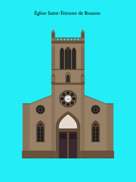 &Eacute;glise Saint-&Eacute;tienne de Roanne, France