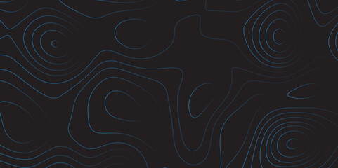Abstract black colorful gradient Topographic line map pattern background. Contour elevation topographic and textured Background .Wavy banner gradient color geometric form. Vector illustration.