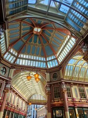 interior of the market, in London, Leadenhall Market