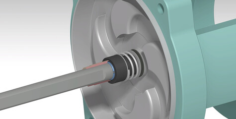 jockey pump vertical multistage 3D illustration