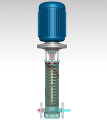 jockey pump vertical multistage 3D illustration
