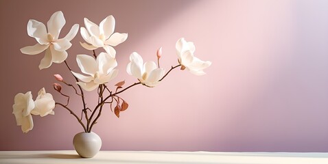 beautiful jasmine flower macro blank space, ai generative
