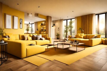 modern living room with fireplace 4k HD quality photo.