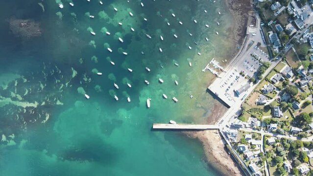 Port Navalo Arzon Bretagne Gold du Morbihan Port du Crouesty bateaux a&eacute;rienne vue drone r&eacute;gion fran&ccedil;aise France