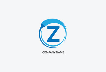 Letter Z cleaning service logo design template