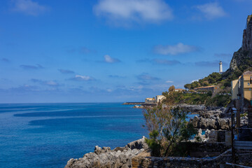 Fototapeta na wymiar The port of Cefalu on the island of Sicily