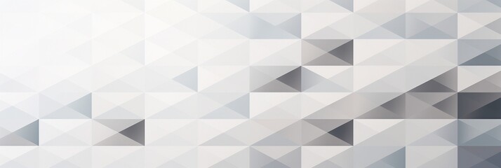 Fototapeta premium Grey and light grey merge in a mesmerizing dance of clean minimalism, featuring abstract geometric shapes, triangles, and a captivating interplay of gradient, noise, and grain web banner