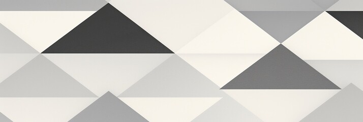 Grey and light grey merge in a mesmerizing dance of clean minimalism, featuring abstract geometric shapes, triangles, and a captivating interplay of gradient, noise, and grain web banner