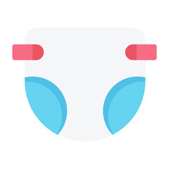 Baby Diaper Flat Icon