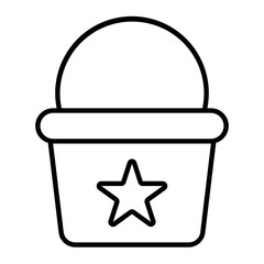 Bucket Outline Icon