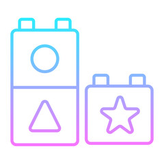 Blocks Gradient Icon