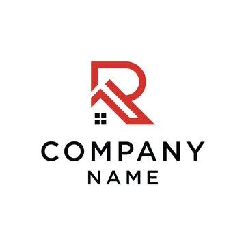 Initial Letter R home logotype company name monogram design for Company and Business logo.