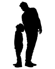 Father's Day Silhouette Vector Art