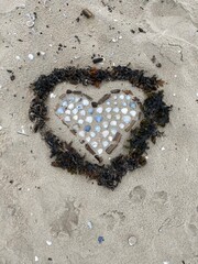 heart on the sand
