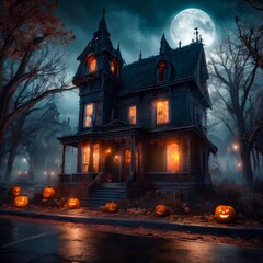 Fototapeta na wymiar haunted Halloween 
