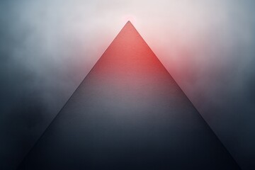 Grey and light red abstraction: a contemporary canvas adorned with clean minimal geometric shapes, triangles, and a striking interplay of gradient, noise, and grain for a textured, vibrant aesthetic