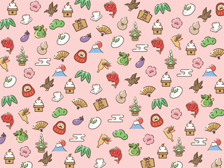 正月アイテムパターン　辰年