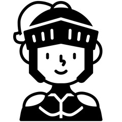 Knight black fill icon