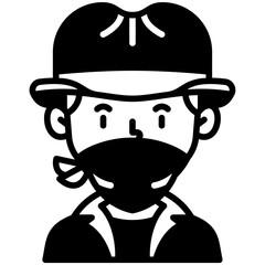 Bandit black fill icon