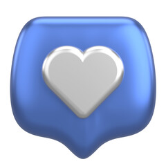 Like icon. Like button. 3D illustration.