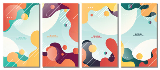 Abstract modern template set background.