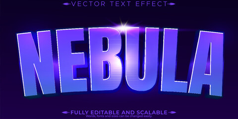 Nebula space text effect, editable galaxy and alien text style