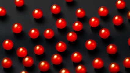 red tomatoes on a dark background