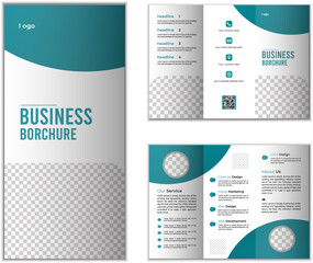 modern trifold business brochure template