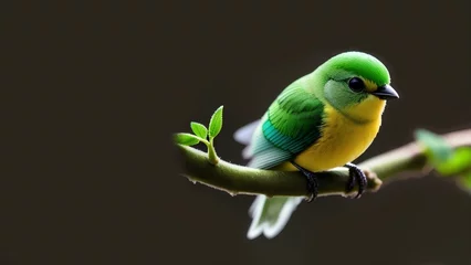 Fotobehang bird on a branch © Anshumali