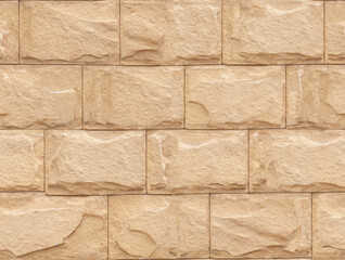 Seamless texture of the wall covered with decorative stone