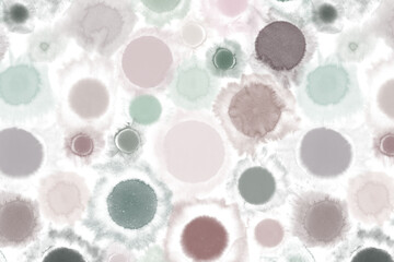 Watercolor, ink or paint round or circles paint splash background for banner ads or presentation. Hand draw abstract art painting for print, card, invitation, package, website header or design. 