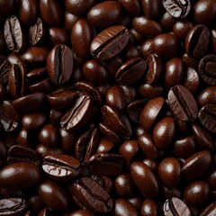 Coffee beans background. Generative AI.