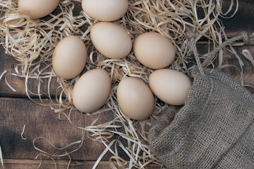 Raw Eggs for Vitality. Eggs can give we protein A Close-Up Perspective. 