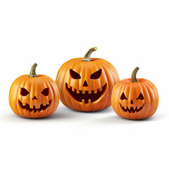 halloween pumpkin isolated on white 01