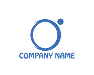 O letter minimal flat vector logo template