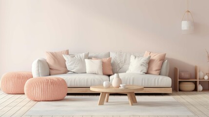 Fototapeta na wymiar Modern sofa in a living room