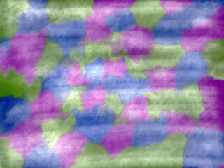 Soft Watercolor Glowing Cloud Texture in Blue, Purple, and Green Background