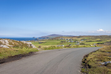 Ballyhillin, Ireland - September 1 2023 "Wild Atlantic Way scenic road, Mailin Head"