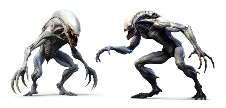alien monster of movie character, isolated png