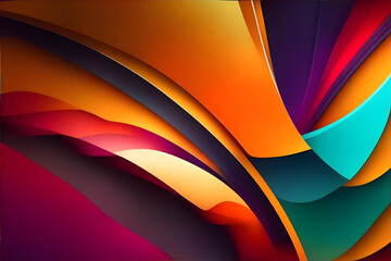 3d Colorful abstract wallpaper modern background 23. generative ai	