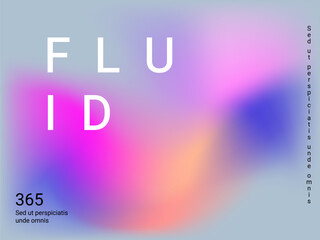 Liquid on colorful background. Bright mesh blurred pattern in pink, blue, green tones.
