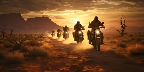 Foto op Aluminium biker gang in the desert © CROCOTHERY